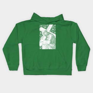 Jesus Christ with Cross Kids Hoodie